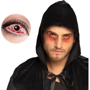Boland - Sclera Inferno - Halloween Contactlenzen - Wit met Rode Vlekken - Volwassenen