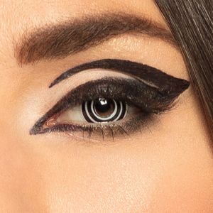 Boland - Spiral Contactlenzen - Zwart-Wit - 2 Stuks - Voor Cosplay en Halloween