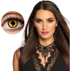 Boland - Geel Zwarte Contactlenzen - Hygiëne Product - Per 2 Verpakt