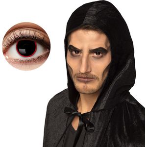 Halloween Kleurlenzen Zwart Rood