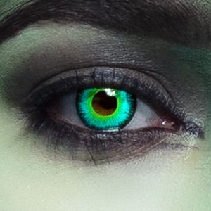 Boland - Paar weeklenzen Witchcraft - Volwassenen - Halloween en Horror - Felle Blauw Groene Kleur