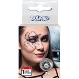 Boland - Halloween en Horror - Contactlenzen - Witte Weeklenzen met Spinnenweb Design