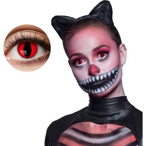 Boland - Weeklenzen Crazy Cat - Volwassenen - Intens Rood - Halloween en Horror