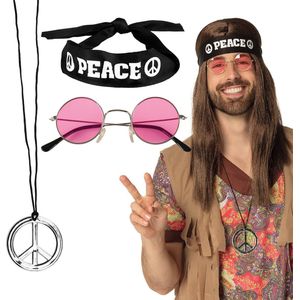 Saier tbo Hippiekostuum voor dames, set van 8 stuks, jaren '70 Flower Power kleding met poncho, hoofdband, beenwarmers, halsketting, bril, haarband, oorbellen, armband voor carnaval, cosplay, retro Saier tbo Hippiekostuum voor dames, set van 8 stuks, jaren '70 Flower Power kleding met poncho, hoofdband, beenwarmers, halsketting, bril, haarband, oorbellen, armband voor carnaval, cosplay, retro