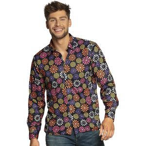 Boland - Shirt Flower Power (XL) - Volwassenen - Hippie - 60's & 70's - Hippie & Flower Power
