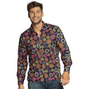 Boland - Shirt Flower Power (XXL) - Volwassenen - Hippie - 60's & 70's - Hippie & Flower Power