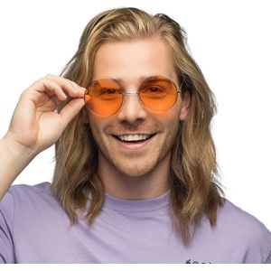 Hippie 60S Bril Oranje Xl