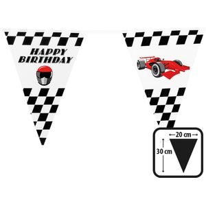 Vlaggenlijn - Racing - Zwart-Wit - 6 Meter