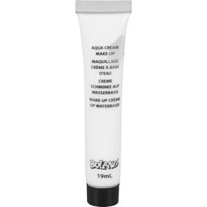 Schmink/make-up tube - wit - 19 gram - waterbasis - carnaval/Halloween