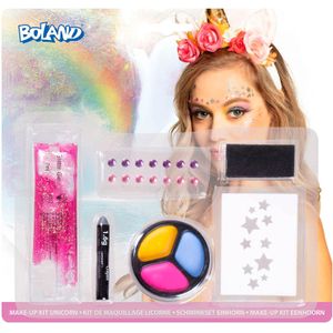 Boland - Make-up Kit - Eenhoorn - Vetschmink - Glittergel - Stickervel