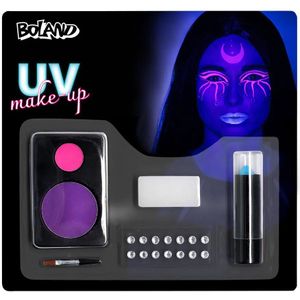 Uv - Bright Witch - Make-up Set - 2 Delig - Inclusief Lippenstift en Steentjes