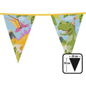 Boland - PE Vlaggenlijn Dino Party - 6m - Multikleur - Plastic