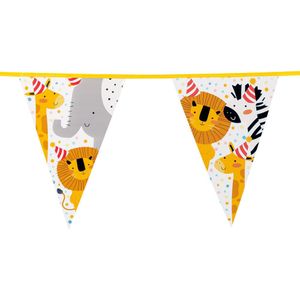 Vlaggenlijn - Safari - 6 Meter - Stevig Materiaal - Kleurrijke Dieren