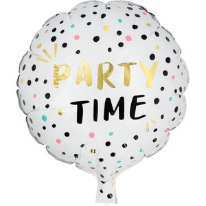 Helium Ballon Party Time Dubbelzijdig 45cm