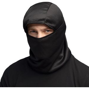 Verkleed speelgoed hoed/kap - Ninja outfit - zwart - voor volwassenen