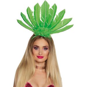 Boland - Groene Braziliaanse haarband voor vrouwen - Accessoires > Haar accessoire