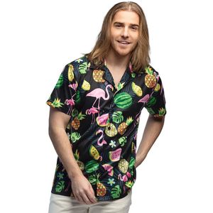 Boland - Shirt Swinging flamingo (L) - Volwassenen - Flamingo - Hawaii - Tropisch - Foute party