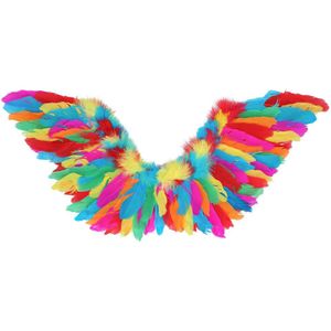 Boland - Engelenvleugels Colourful (35 x 65 cm) Multi - Volwassenen - Unisex - Engel - Carnaval - Themafeest - Festival - Pride
