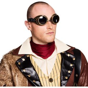 Boland - Steampunk-bril - Zwart - Plastic - Verstelbare Band