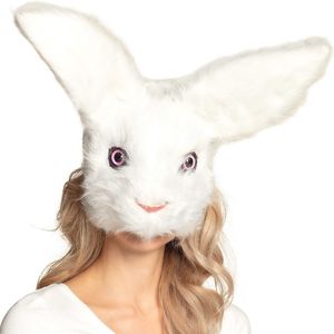 Pluchen Halfmasker Konijn / Paashaas