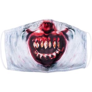 Boland Mondkapje Zombie Polyester/katoen Wit/rood