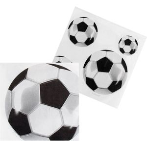 Massamarkt Papieren Servetten Voetbal Set A 20 Stuks 33x33cm - Set van 20 servetten met voetbalthema