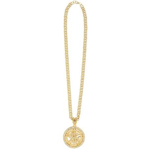Boland - Ketting Dollar deluxe Goud - Volwassenen - Unisex - Pooier -