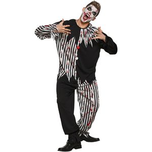 Boland Bloody Clown Kostuum Heren Zwart/Wit maat 54/56