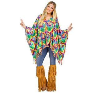 Boland - Hippiekostuum - Poncho - Inclusief Hoofdband - Eenheidsmaat