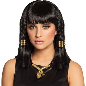 Boland - Pruik Cleo Zwart - Steil - Halflang - Vrouwen - Egyptenaar - Egypte