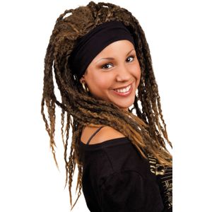 Rasta Perücke mit Stirnband für Damen braun | Karneval & Fasching | Kostüme.com