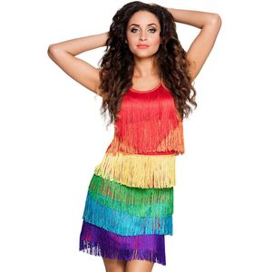 Boland - Rainbow Flapper - Carnavalsjurk - Multicolor - Polyester