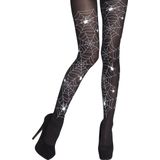 Boland Panty - Zwart/Wit - Nylon - Spinnenwebben