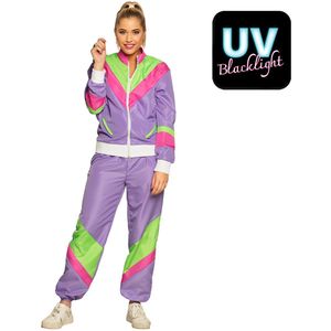 JasGood Jaren 80-outfit voor heren en dames, joggingpak, jaren '90-joggingpak, retro jaarkostuum voor volwassenen, jaren trainingspak voor carnaval, cosplay