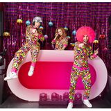 Boland Trainingspak Street Art dude UV Volwassenen 80s 90s foute party grappig retro trainingspak neon