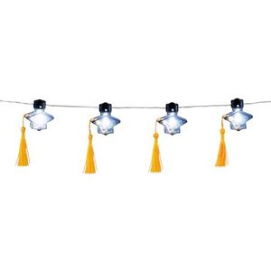 Boland 90634 - LED lampjes afstuderen, slinger met verlichting, feestdecoratie, examen decoratie, geslaagd, afstudeercadeau