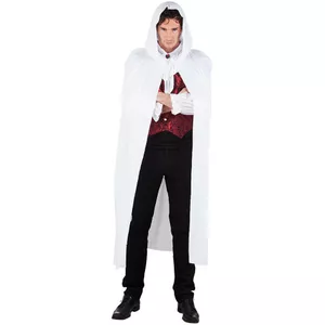 keland Middeleeuwse cape van linnen, renaissance, voor dames en heren, Halloween, zwart