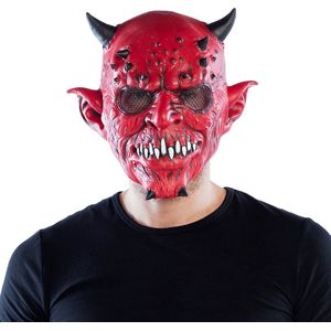 Halloween Masker Rood Creepy Duivel