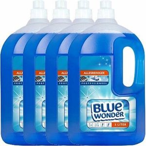 Blue Wonder Allesreiniger Professioneel Grootverpakking - 4x 3 liter fles (12 liter)