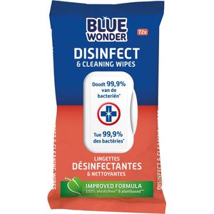 Blue Wonder Desinfectie Reiniger Doekjes 72st | Schoonmaakmiddel