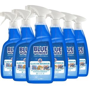 Glasreiniger blue wonder prof glas en int spray 1l | Fles a 1 liter | 6 stuks