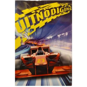 Uitnodigingen race auto