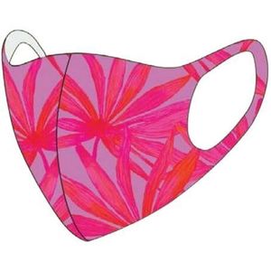 dnl Mondkapje uitwasbaar roze bloem one size 1 stuk