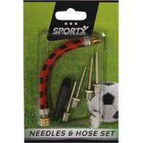SportX Balpomp Accessoire Set met 4 Naalden + Verloopstukje en Slang