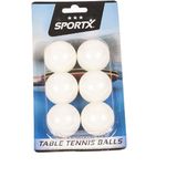 SportX Tafeltennisballen 4 cm 6 Stuks Wit