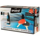 SportX Oprolbare Tafeltennisnet + 2 Bats