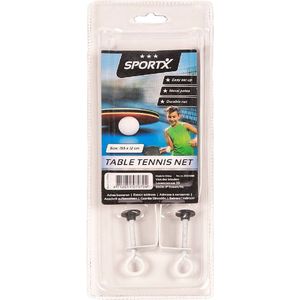 SportX - Tafeltennisnet - Inclusief Bevestigingsmateriaal - 155 x 12 cm