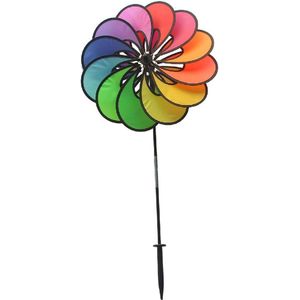 Rhombus Big Flower Regenboog Windvanger 48x73 cm