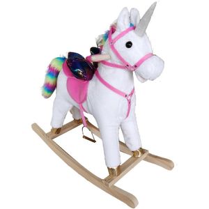 Basic Pluche eenhoorn hobbelpaard met geluid