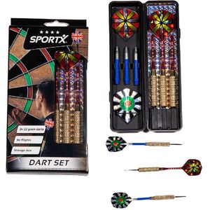 SportX Dart Deluxe - Dartpijlen - In Case - 22 gram